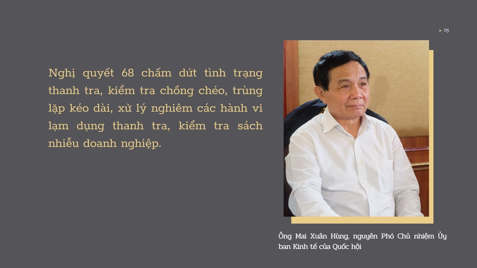 Ông Mai Xuân Hùng, nguyên Phó Chủ nhiệm Ủy ban Kinh tế của Quốc hội