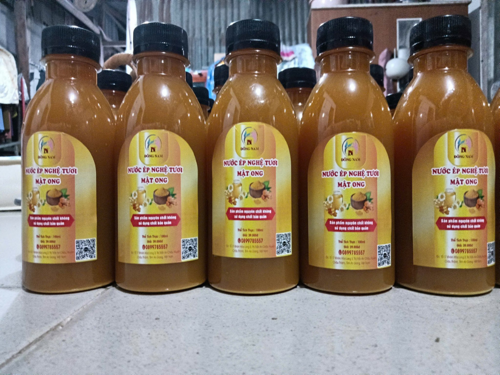 nước ép nghệ tươi mật ong
